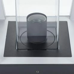 Lucande - Lampe Sur Pied - 1 Lumière - Aluminium Moulé Sous Pression, Polycarbonate - H: 26 Cm - E27 - Gris Foncé -Glass Vases Boutique de vente 1200x1200 334