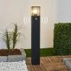 Lucande - Lampe D'extérieur Avec Capteur - 1 Lumière - Aluminium Moulé Sous Pression, Verre - H : 90 Cm - E27 - Gris Graphite, Transparent