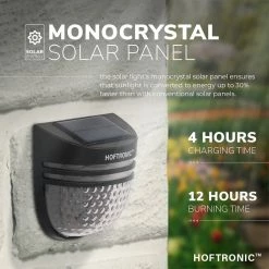 HOFTRONIC - 4x Lampe D'extérieur Solar - Convient Pour Clôture, Façade Et Allée - Avec Interrupteur Crépusculaire - étanche IP65 - 3000K Blanc Chaud - Éclairage De Jardin à L'énergie Solaire -Glass Vases Boutique de vente 1200x1200 348