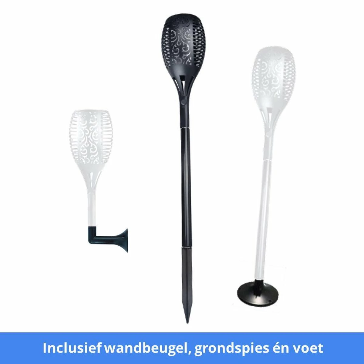 LedKoning Lampe Solaire LED Valeur De La Torche Réglée Avec Capteur Crépusculaire Et Effet De Flamme 5 LedKoning Lampe Solaire LED Valeur De La Torche Réglée Avec Capteur Crépusculaire Et Effet De Flamme – Image 5