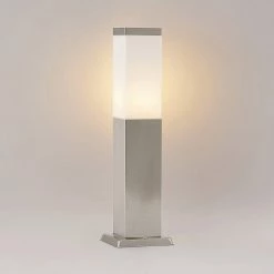 ELC - Lampe D'extérieur - 1lumière - Acier Inoxydable, Plastique - H: 45 Cm - E27 - Acier Inoxydable, Blanc -Glass Vases Boutique de vente 1200x1200 36