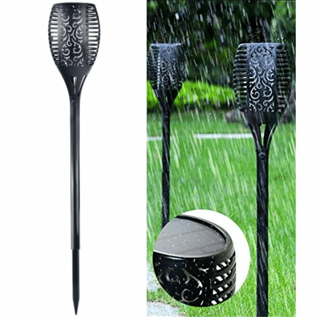 LedKoning Lampe Solaire LED Valeur De La Torche Réglée Avec Capteur Crépusculaire Et Effet De Flamme 9 LedKoning Lampe Solaire LED Valeur De La Torche Réglée Avec Capteur Crépusculaire Et Effet De Flamme – Image 9