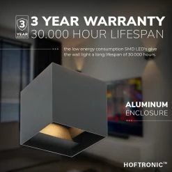 HOFTRONIC™ Lampe D'extérieur / Applique LED Zwart - 3 Pièces - Cube éclairant Des Deux Côtés - IP65 - Cube Kansas - 6 Watt - Lampe Carrée Adaptée à L'intérieur Et à L'extérieur 39 HOFTRONIC™ Lampe D'extérieur / Applique LED Zwart - 3 Pièces - Cube éclairant Des Deux Côtés - IP65 - Cube Kansas - 6 Watt - Lampe Carrée Adaptée à L'intérieur Et à L'extérieur -Glass Vases Boutique de vente 1200x1200 392