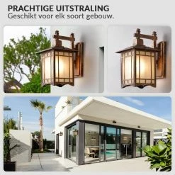 SensaHome Oriental - Lampe De Jardin Industrielle Classique SensaHome | Applique De Luxe Au Style Asiatique Japonais - Bronze -Glass Vases Boutique de vente 1200x1200 402