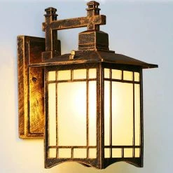 SensaHome Oriental - Lampe De Jardin Industrielle Classique SensaHome | Applique De Luxe Au Style Asiatique Japonais - Bronze -Glass Vases Boutique de vente 1200x1200 405