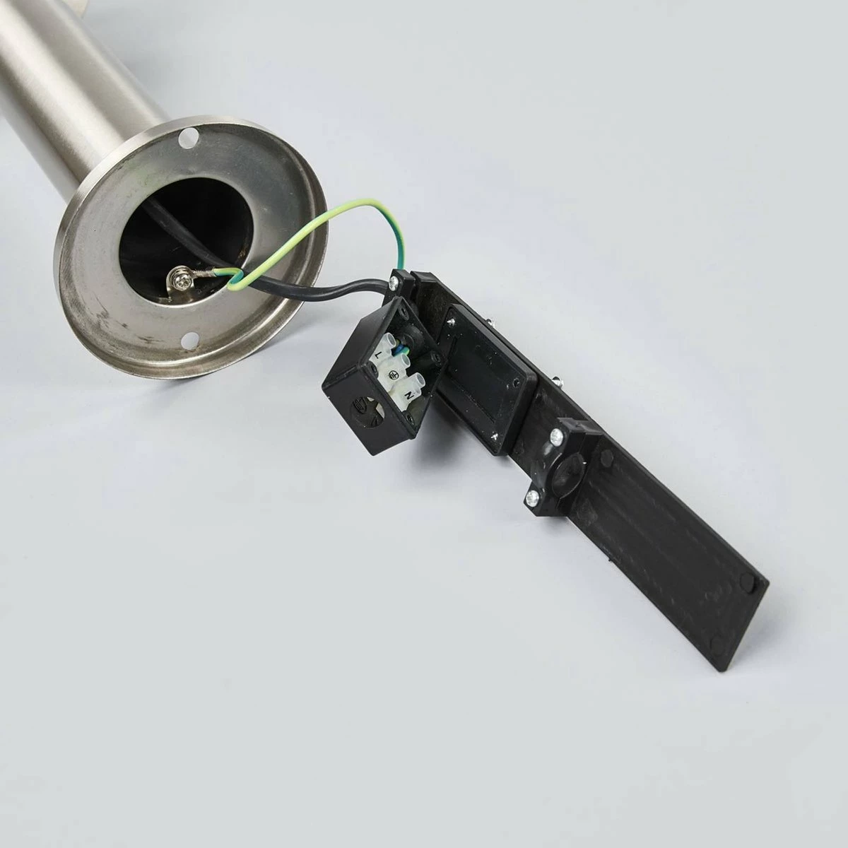 Lindby - Lampe D'extérieur - 1lumière - Acier Inoxydable, Polycarbonate - H: 50 Cm - E27 - Acier Inoxydable, Transparent 8 Lindby - Lampe D'extérieur - 1lumière - Acier Inoxydable, Polycarbonate - H: 50 Cm - E27 - Acier Inoxydable, Transparent – Image 8