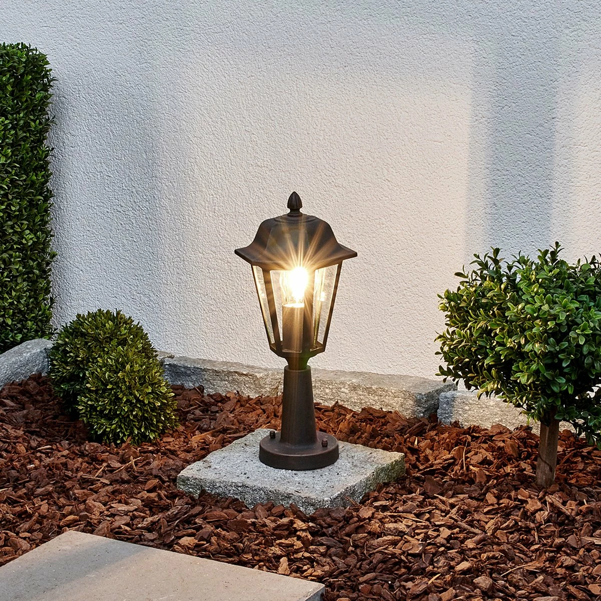 Lindby - Lampe Sur Pied - 1 Lumière - Aluminium, Verre - H : 38,9 Cm - E27 - Rouille, Transparent 3 Lindby - Lampe Sur Pied - 1 Lumière - Aluminium, Verre - H : 38,9 Cm - E27 - Rouille, Transparent – Image 3