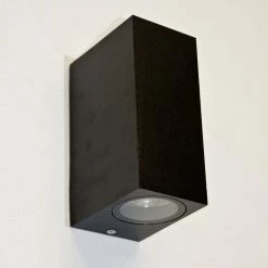 RESKO - Lampe D'extérieur, Applique, Verre, Métal, En Noir, Angulaire, IP44, Lampe GU10 Up And Down, Extérieur, Jardin, Maison, Cour -Glass Vases Boutique de vente 1200x1200 438