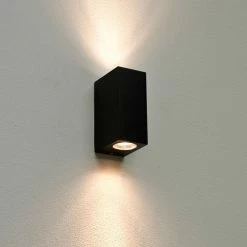 RESKO - Lampe D'extérieur, Applique, Verre, Métal, En Noir, Angulaire, IP44, Lampe GU10 Up And Down, Extérieur, Jardin, Maison, Cour -Glass Vases Boutique de vente 1200x1200 440