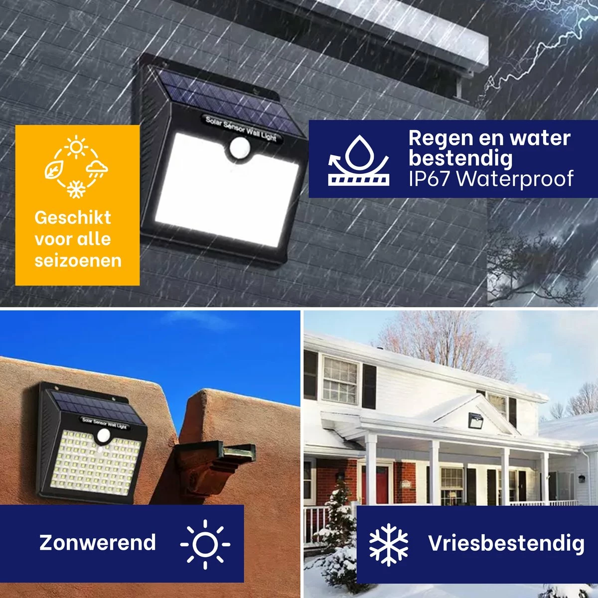 SANS MARQUE Lampe D'extérieur Solar Avec Détecteur De Mouvement - Lumière Wit - Eclairage De Jardin à L'énergie Solaire - Étanche IP65 - 2 Pièces - 97 LED - 2700K - Zwart 4 SANS MARQUE Lampe D'extérieur Solar Avec Détecteur De Mouvement - Lumière Wit - Eclairage De Jardin à L'énergie Solaire - Étanche IP65 - 2 Pièces - 97 LED - 2700K - Zwart – Image 4