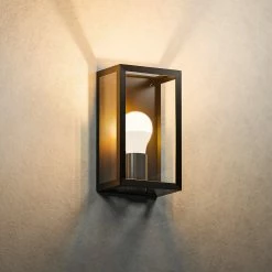 HOFTRONIC Applique LED Stella - Incl. Lampe E27 Avec Capteur Crépusculaire - Blanc Chaud 3000K - IP44 Idéal Comme éclairage Extérieur - Zwart -Glass Vases Boutique de vente 1200x1200 486