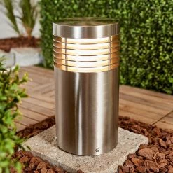 Arcchio - Lampe D'extérieur - 1 Lumière - Acier Inoxydable - H : 30 Cm - E27 - Acier Inoxydable