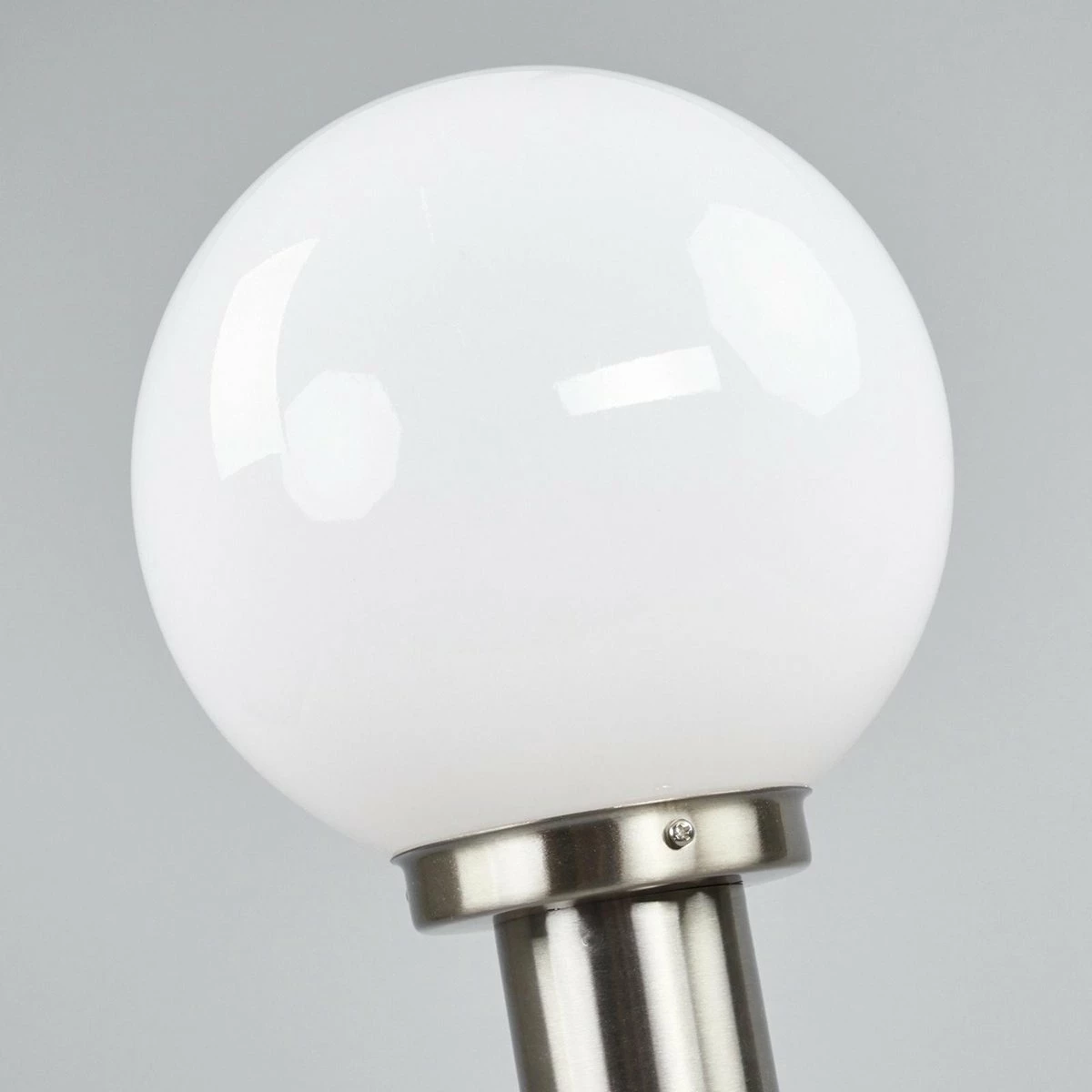 Lindby - Lampe D'extérieur - 1 Lumière - Acier Inoxydable, Plastique - H : 110 Cm - E27 - Acier Inoxydable, Blanc Opale 6 Lindby - Lampe D'extérieur - 1 Lumière - Acier Inoxydable, Plastique - H : 110 Cm - E27 - Acier Inoxydable, Blanc Opale – Image 6