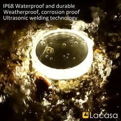 LACASA Lampe Solaire Extérieure De Jardin 24 LED 360 Degrés Lampadaire Solaire IP68 éclairage Paysager Marche/arrêt Automatique Pour Escaliers, Allée, Allée, Terrasse, Pont (lot De 4, Blanc Chaud, 3000K) -Glass Vases Boutique de vente 1200x1200 514