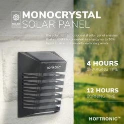 HOFTRONIC Dono - 4x Lampe D'extérieur Solar - Convient Pour Clôture, Façade Et Allée - Avec Interrupteur Crépusculaire - étanche IP65 - 3000K Blanc Chaud - Éclairage De Jardin à L'énergie Solaire -Glass Vases Boutique de vente 1200x1200 517