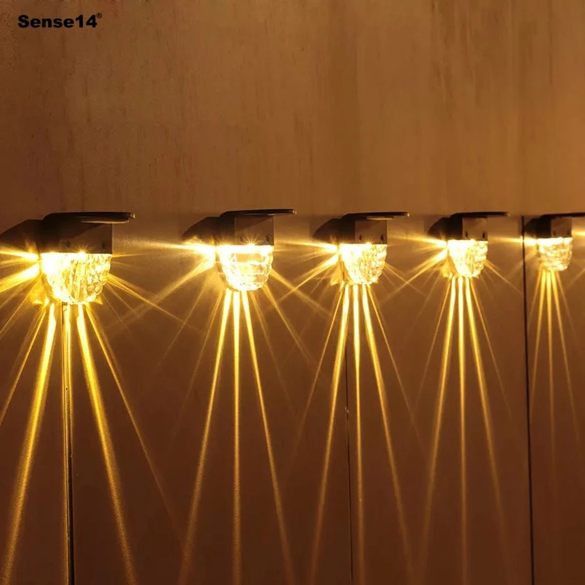 Sense14 - Lampe D'extérieur Day Night Sensor - 4 Pièces - Lumière Chaude - Balcon, Mur Ou Rampe - Eclairage De Jardin - Lampe De Jardin Couleur RVB - Énergie Solaire - Lampe D'extérieur Avec Capteur Crépusculaire 3 Sense14 - Lampe D'extérieur Day Night Sensor - 4 Pièces - Lumière Chaude - Balcon, Mur Ou Rampe - Eclairage De Jardin - Lampe De Jardin Couleur RVB - Énergie Solaire - Lampe D'extérieur Avec Capteur Crépusculaire – Image 3