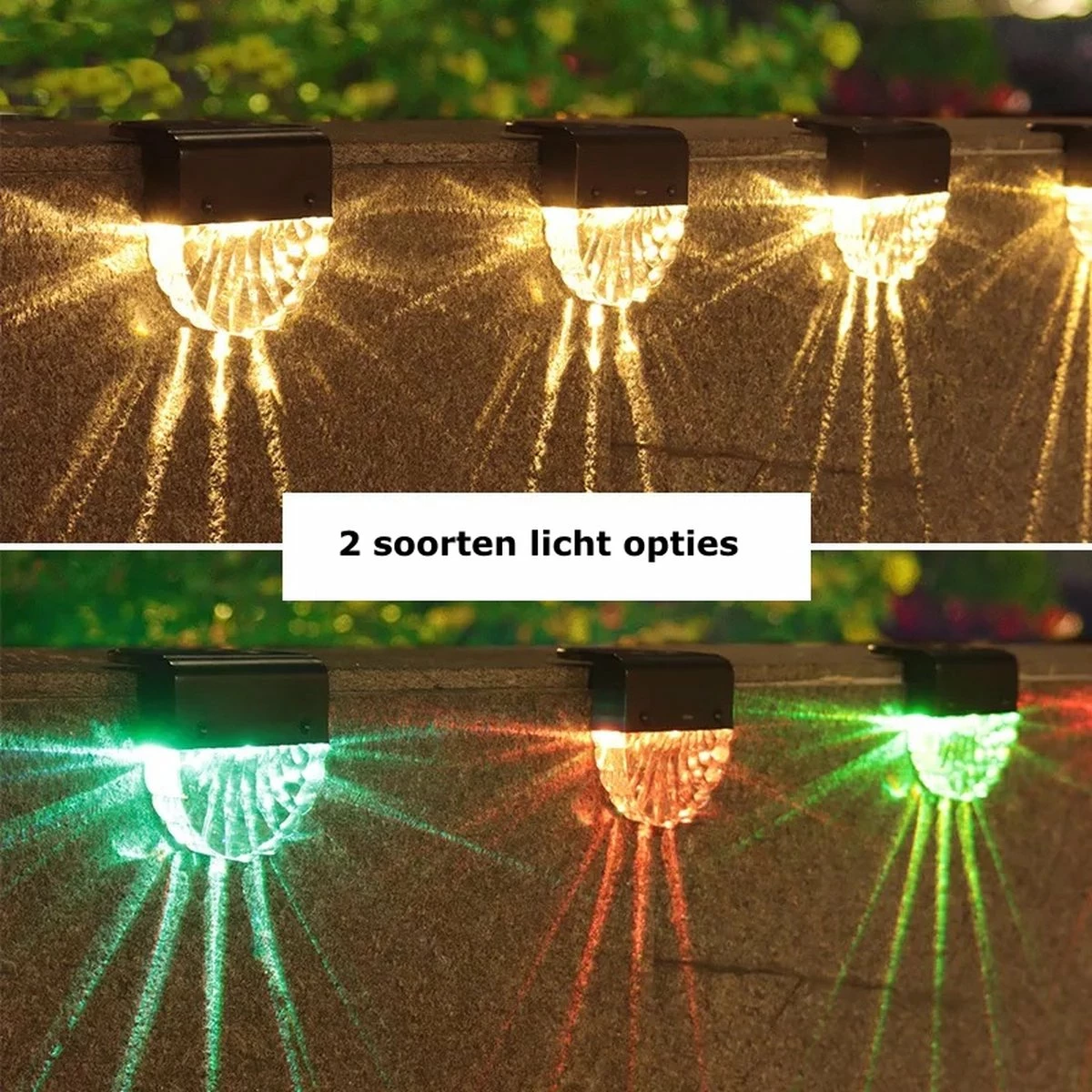 Sense14 - Lampe D'extérieur Day Night Sensor - 4 Pièces - Lumière Chaude - Balcon, Mur Ou Rampe - Eclairage De Jardin - Lampe De Jardin Couleur RVB - Énergie Solaire - Lampe D'extérieur Avec Capteur Crépusculaire 4 Sense14 - Lampe D'extérieur Day Night Sensor - 4 Pièces - Lumière Chaude - Balcon, Mur Ou Rampe - Eclairage De Jardin - Lampe De Jardin Couleur RVB - Énergie Solaire - Lampe D'extérieur Avec Capteur Crépusculaire – Image 4