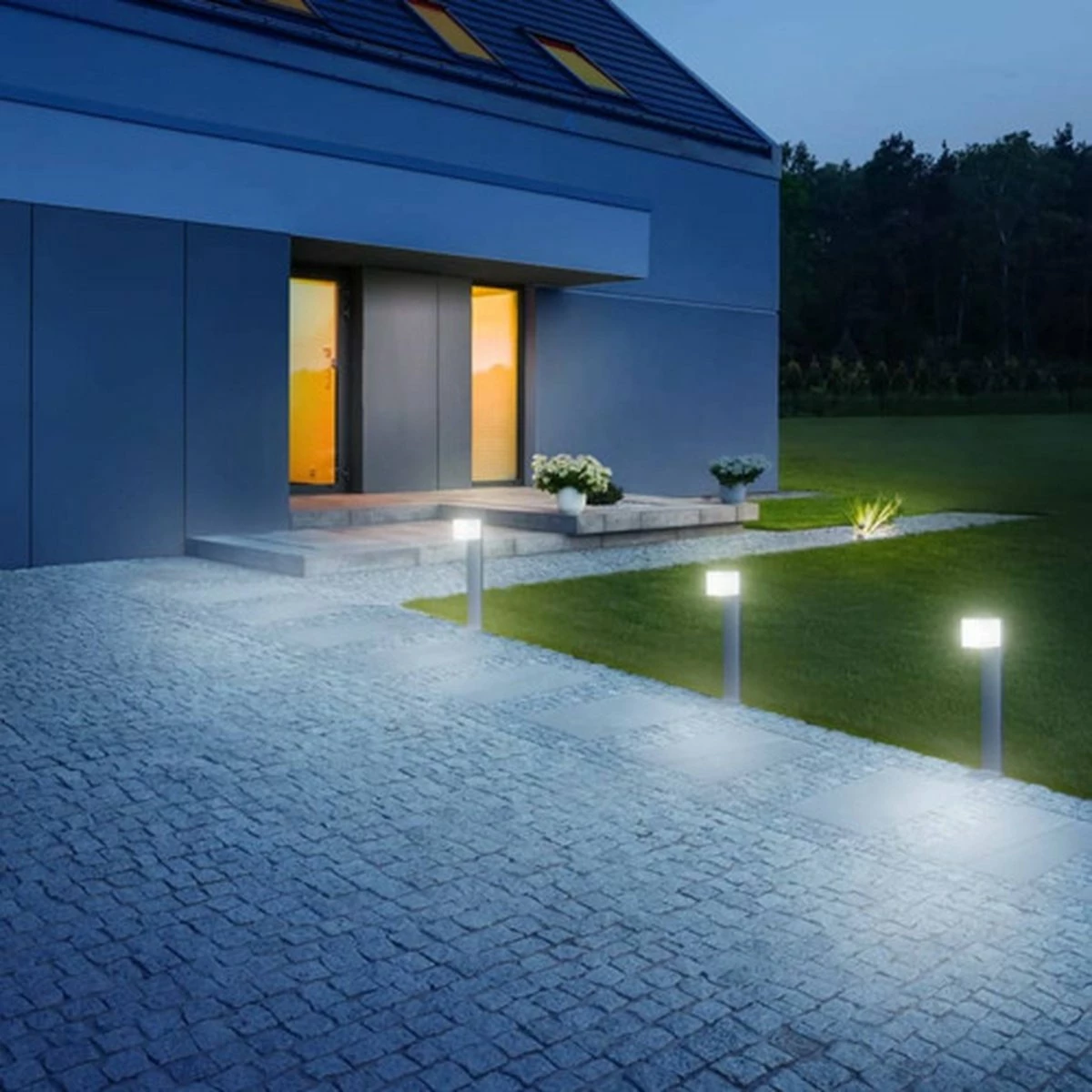 Lampe Sur Pied Steinel - GL 80 LED IHF Cubo - Détecteur De Mouvement - Bluetooth - Argent 5 Lampe Sur Pied Steinel - GL 80 LED IHF Cubo - Détecteur De Mouvement - Bluetooth - Argent – Image 5