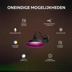 Calex Smart Outdoor LED Lampe D'extérieur - Applique Classique Intelligente - Lumière RVB Et Blanc Chaud - Eclairage Extérieur - 4W - Noir -Glass Vases Boutique de vente 1200x1200 649