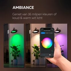 Calex Smart Outdoor LED Lampe D'extérieur - Applique Classique Intelligente - Lumière RVB Et Blanc Chaud - Eclairage Extérieur - 4W - Noir -Glass Vases Boutique de vente 1200x1200 652