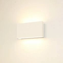 Artdelight - Applique Box - Wit - 2x LED 4W 2700K - IP54 - Dimmable> Applique à L'intérieur | Applique Extérieure | Applique Blanche | Applique | Lampe à LED