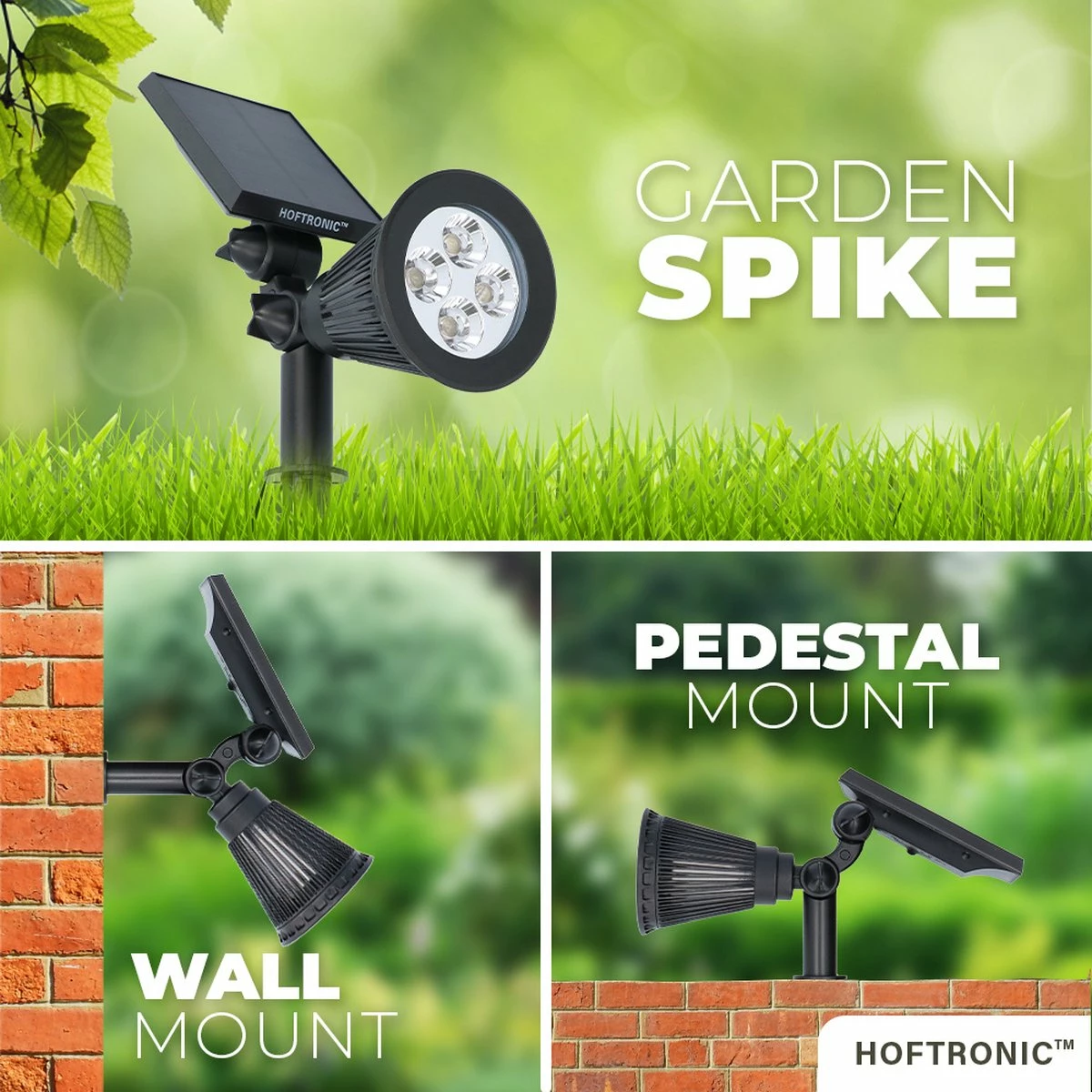 HOFTRONIC Bend - Spot Solar LED - 6000K - Blanc Lumière Du Jour - Etanche IP65 - Spot De Jardin Lampe D'extérieur Spot Au Sol à énergie Solaire 2 HOFTRONIC Bend - Spot Solar LED - 6000K - Blanc Lumière Du Jour - Etanche IP65 - Spot De Jardin Lampe D'extérieur Spot Au Sol à énergie Solaire – Image 2