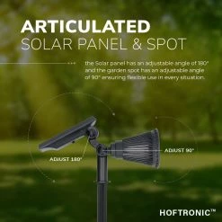 HOFTRONIC Bend - Spot Solar LED - 6000K - Blanc Lumière Du Jour - Etanche IP65 - Spot De Jardin Lampe D'extérieur Spot Au Sol à énergie Solaire 21 HOFTRONIC Bend - Spot Solar LED - 6000K - Blanc Lumière Du Jour - Etanche IP65 - Spot De Jardin Lampe D'extérieur Spot Au Sol à énergie Solaire -Glass Vases Boutique de vente 1200x1200 667