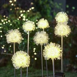 SANS MARQUE 2 Pièces Lampe De Jardin Solar Dandelion -Prikspot-éclairage D'ambiance Jardin- Wit Chaud -Glass Vases Boutique de vente 1200x1200 704