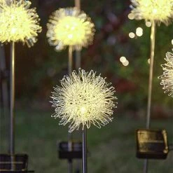 SANS MARQUE 2 Pièces Lampe De Jardin Solar Dandelion -Prikspot-éclairage D'ambiance Jardin- Wit Chaud -Glass Vases Boutique de vente 1200x1200 706