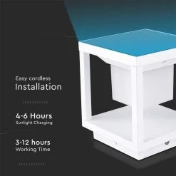 V-tac VT-11022 Lampe Solaire De Jardin à Led - Socle - Blanc - 3000K -Glass Vases Boutique de vente 1200x1200 720