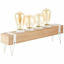 Lampe De Table Brilliant "Whitewood" 4 Lumières Bois / Blanc -Glass Vases Boutique de vente 1200x1200 748