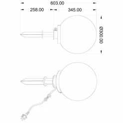 BES LED Lampe LED Spike Avec Prise - Trion Balino - Raccord E27 - Zwart Mat - Plastique - Ø300 -Glass Vases Boutique de vente 1200x1200 757