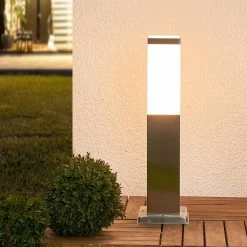 Lindby - Lampe D'extérieur - 1lumière - Acier Inoxydable, Polycarbonate - H: 45 Cm - E27 - Acier Inoxydable, Blanc -Glass Vases Boutique de vente 1200x1200 769
