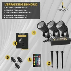 Realight Eclairage De Jardin LED RGB - Spots De Jardin - Lampes D'extérieur - Eclairage Extérieur Applique - Lampe D'extérieur - 3 Pièces -Glass Vases Boutique de vente 1200x1200 780