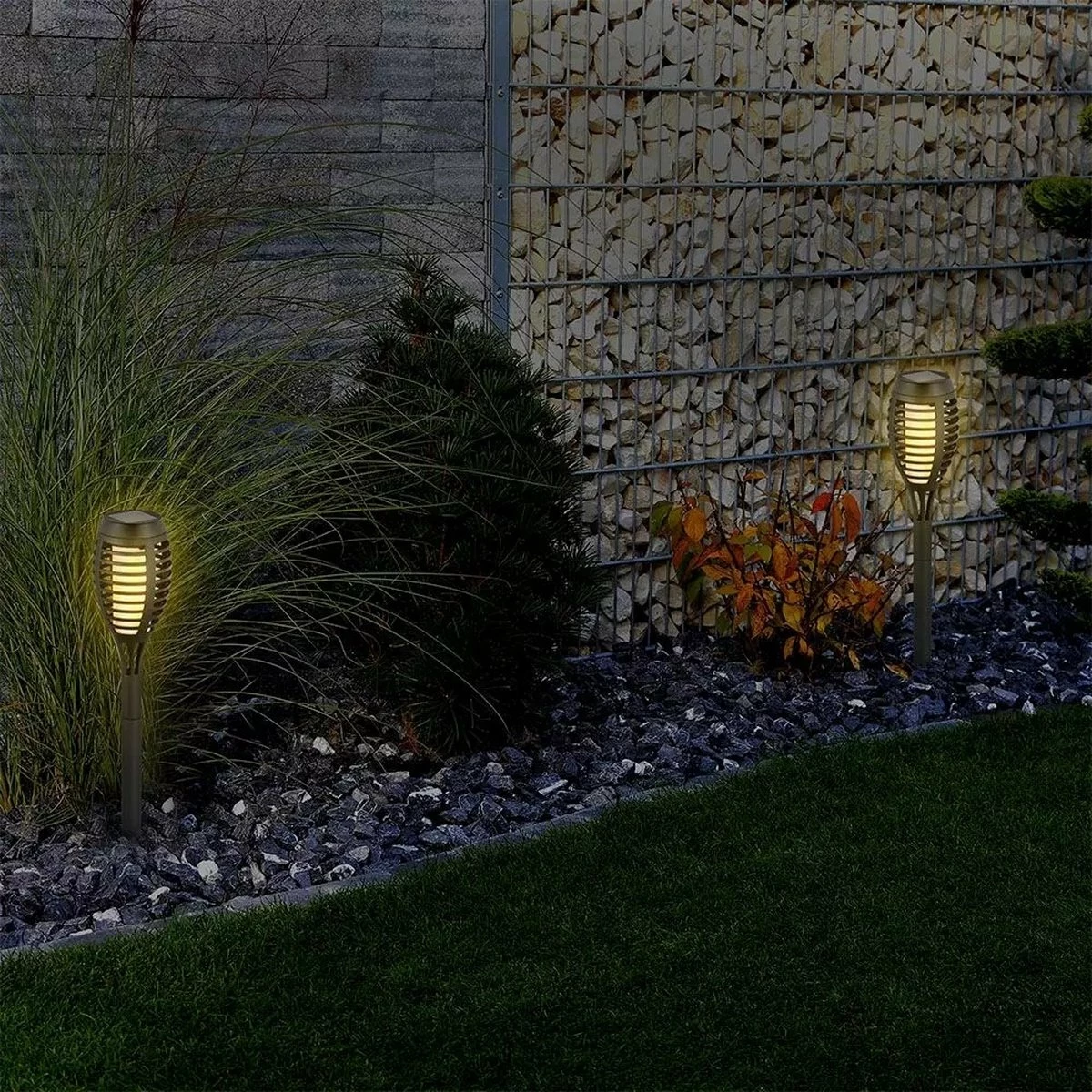 V-tac 8-PACK Youth Fire LED Lampe Solaire Lampe Torche De Jardin Avec Effet De Flamme Avec Capteur Crépusculaire 2200K IP44 (50cm) 2 V-tac 8-PACK Youth Fire LED Lampe Solaire Lampe Torche De Jardin Avec Effet De Flamme Avec Capteur Crépusculaire 2200K IP44 (50cm) – Image 2