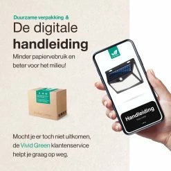 Lampe D'extérieur Vivid Green Solar Avec Détecteur De Mouvement 208 LED - Applique à énergie Solaire - Eclairage De Jardin - Etanche - Avec Capteur - Lampe - Zwart -Glass Vases Boutique de vente 1200x1200 802