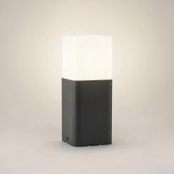 Lucande - Lampe Sur Pied - 1lumière - Aluminium, Polycarbonate - H: 30 Cm - E27 - Anthracite, Blanc -Glass Vases Boutique de vente 1200x1200 815