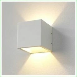 Artdelight - Applique Cube - Wit - LED 6W 2700K - IP54 - Dimmable> Applique à L'intérieur | Applique Extérieure | Applique Blanche | Applique | Lampe à LED -Glass Vases Boutique de vente 1200x1200 843
