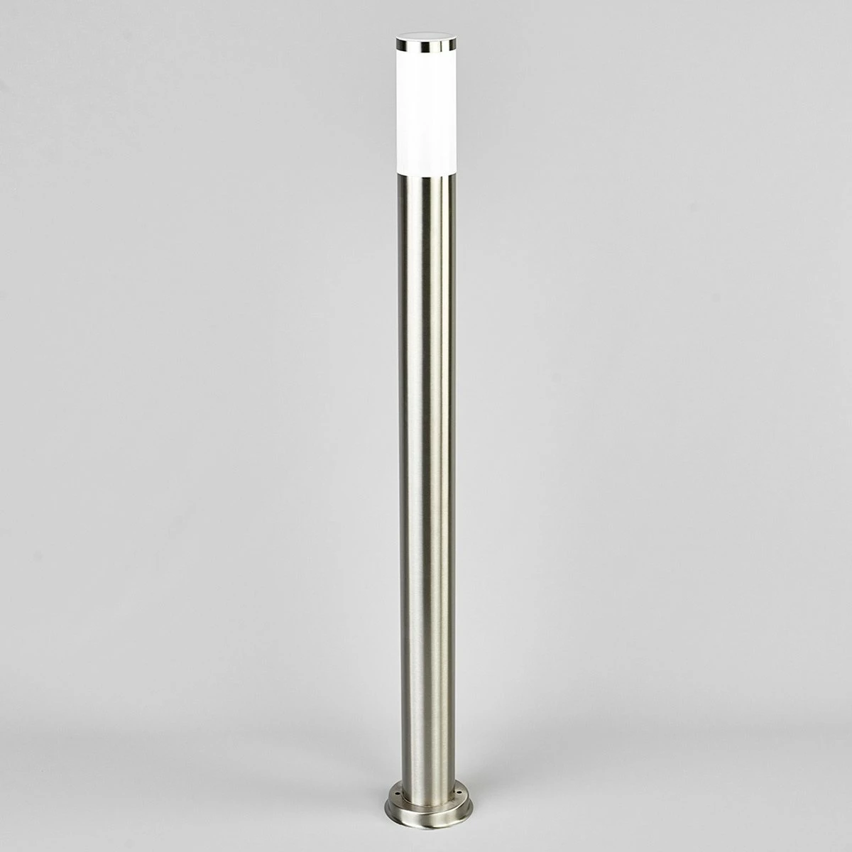Lindby - Lampe D'extérieur - 1lumière - Acier Inoxydable, Polycarbonate - H: 110 Cm - E27 - Acier Inoxydable, Blanc 3 Lindby - Lampe D'extérieur - 1lumière - Acier Inoxydable, Polycarbonate - H: 110 Cm - E27 - Acier Inoxydable, Blanc – Image 3