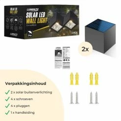 Luminize Éclairage Solar De Jardin Avec Capteur Crépusculaire - 2 Pièces - Lampe D'extérieur Avec Capteur Jour Et Nuit - Lampes De Clôture -Glass Vases Boutique de vente 1200x1200 910