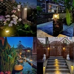 BOTC Lampe D'extérieur Solar Avec Capteur Jour Et Nuit Sur L'énergie Solaire -Éclairage De Jardin - 8,5 X 4,3 X 4,7cm - Énergie Solaire - 4 Pièces -Glass Vases Boutique de vente 1200x1200 922