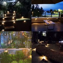 BOTC Lampe D'extérieur Solar Avec Capteur Jour Et Nuit Sur L'énergie Solaire -Éclairage De Jardin - 8,5 X 4,3 X 4,7cm - Énergie Solaire - 4 Pièces -Glass Vases Boutique de vente 1200x1200 923