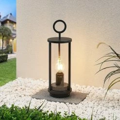 Lucande - Lampe Sur Pied - 1 Lumière - Aluminium Moulé Sous Pression, Verre - H: 34 Cm - E27 - Graphite 14 Lucande - Lampe Sur Pied - 1 Lumière - Aluminium Moulé Sous Pression, Verre - H: 34 Cm - E27 - Graphite -Glass Vases Boutique de vente 1200x1200 947