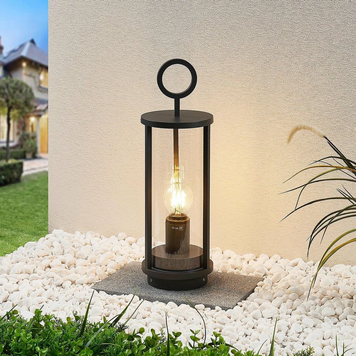 Lucande - Lampe Sur Pied - 1 Lumière - Aluminium Moulé Sous Pression, Verre - H: 34 Cm - E27 - Graphite 3 Lucande - Lampe Sur Pied - 1 Lumière - Aluminium Moulé Sous Pression, Verre - H: 34 Cm - E27 - Graphite – Image 3