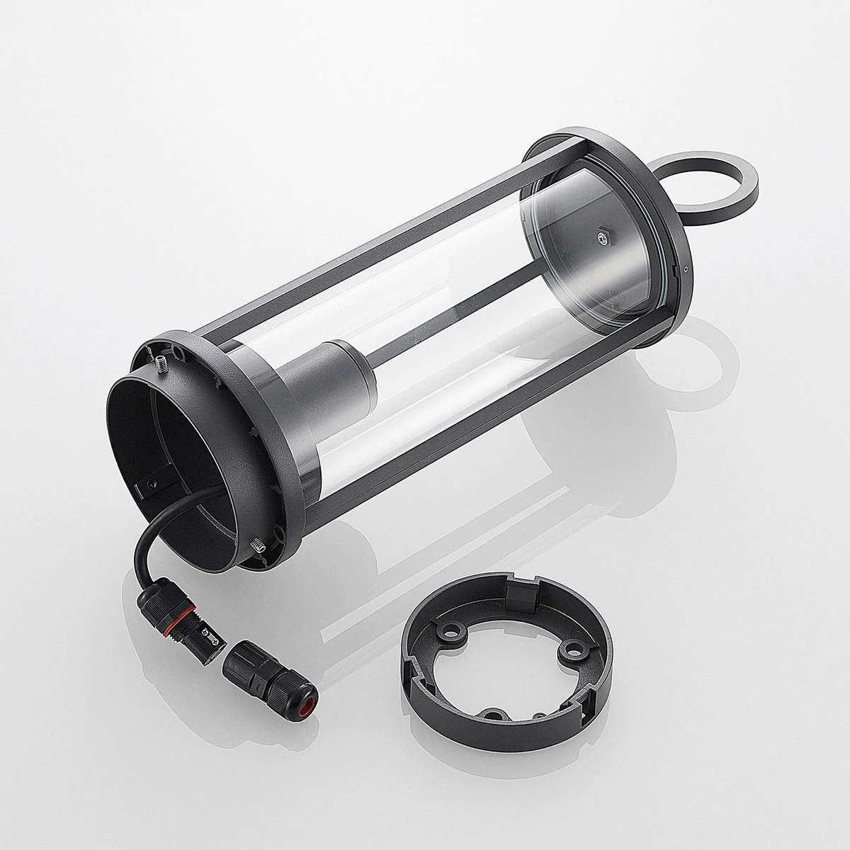 Lucande - Lampe Sur Pied - 1 Lumière - Aluminium Moulé Sous Pression, Verre - H: 34 Cm - E27 - Graphite 9 Lucande - Lampe Sur Pied - 1 Lumière - Aluminium Moulé Sous Pression, Verre - H: 34 Cm - E27 - Graphite – Image 9