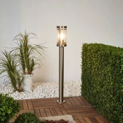 Lindby - Lampe D'extérieur - 1lumière - Acier Inoxydable, Polycarbonate - H: 80 Cm - E27 - Acier Inoxydable, Transparent -Glass Vases Boutique de vente 1200x1200 966