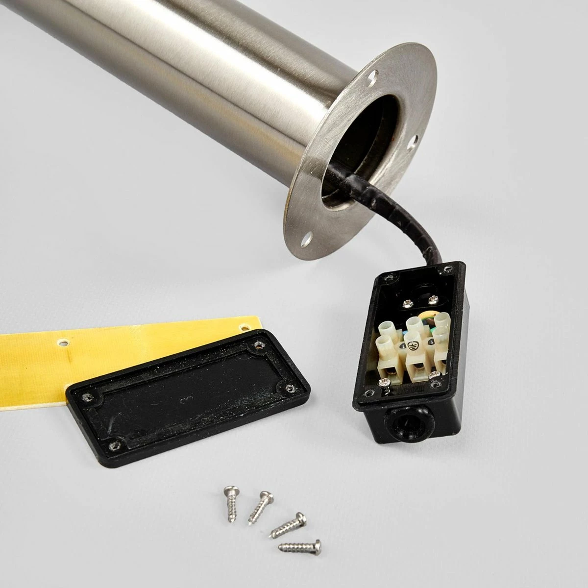 Lindby - Lampe D'extérieur - 1lumière - Acier Inoxydable, Polycarbonate - H: 80 Cm - E27 - Acier Inoxydable, Blanc Opale 8 Lindby - Lampe D'extérieur - 1lumière - Acier Inoxydable, Polycarbonate - H: 80 Cm - E27 - Acier Inoxydable, Blanc Opale – Image 8