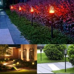 SANS MARQUE RJRQuality Éclairage De Jardin à Flamme De Torche Solaire Sur énergie Solaire Éclairage Extérieur Torches De Jardin Lampe De Jardin Extérieur 96 Led Set 4 Pièces. -Glass Vases Boutique de vente 1200x1200 979