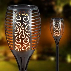 SANS MARQUE RJRQuality Éclairage De Jardin à Flamme De Torche Solaire Sur énergie Solaire Éclairage Extérieur Torches De Jardin Lampe De Jardin Extérieur 96 Led Set 4 Pièces. -Glass Vases Boutique de vente 1200x1200 981