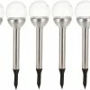 Pro Garden - Lampe Solaire Avec Boule De Verre - Lampe De Jardin - Éclairage De Jardin - 6 Pièces